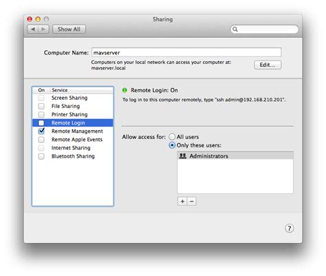 Enable SSH, ARD, SNMP & the Remote Server App Use In OS X Server (Mavericks) | Remote, Server, App