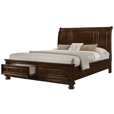 Darby Home Co Edwardsville Solied Wood Storage Sleigh Bed And Reviews
