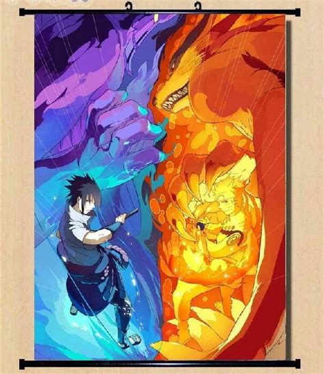 Naruto Itachi Uzumaki Sasuke Wall Poster Scroll Home Decor