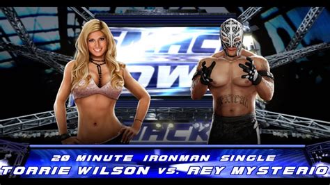 WWE Smackdown Vs RAW 2008 Xbox 360 Torrie Wilson Vs Rey Mysterio