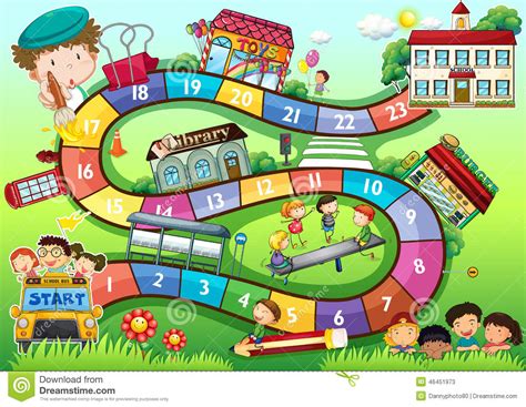 L ⭐ el juego de la vida o life juego de mesa reglas es exactamente como su nombre lo indica: Juego De Mesa Del Tema De La Escuela Ilustración del ...