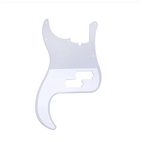 Value Musiclily Pro 13 Hole Modern Style Bass Pickguards For Precision Bass 4ply White Pearl