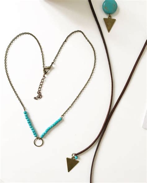 Turquoise Wrap Necklace Leather Necklace With Turquoise Etsy