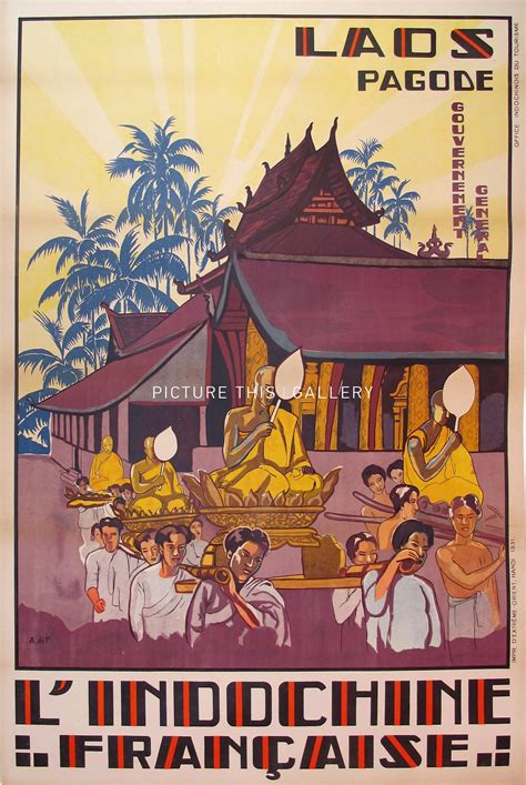 Indochine française) is a french colony located in southeast asia. Picture This | T1523 - L'Indochine Francaise Laos Pagode