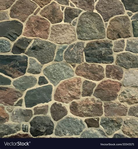 Old Stone Castle Wall Floor Royalty Free Vector Image
