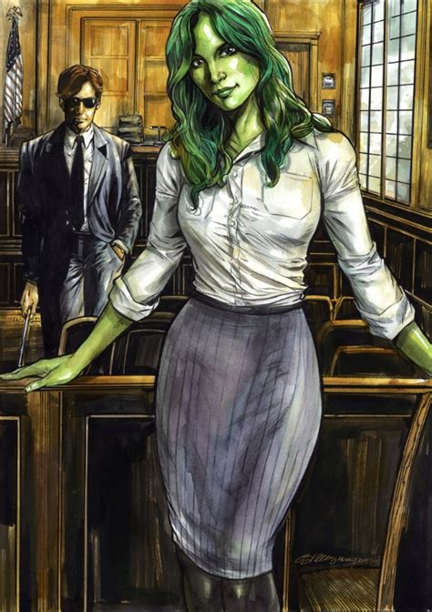 She Hulk And Matt Murdock By Ryan Kelly In Devon Sanderss Art From