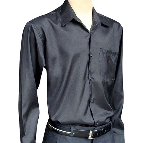 Black Silk Shirt Long Sleeve Bet C