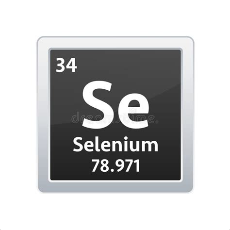Selenium Symbol Chemical Element Of The Periodic Table Stock Vector