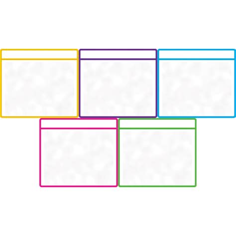 Dry Erase Pockets 5 Colors Tcr20751 Teacher Created Resources