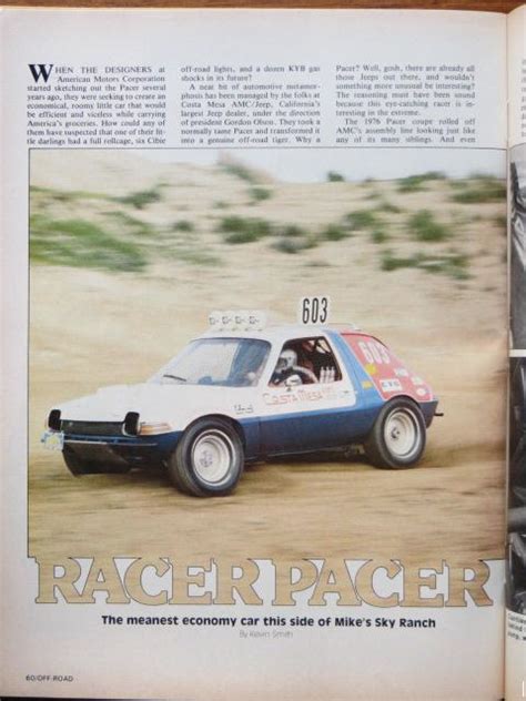 Design work began in 1971. AMC Pacer - technical information | race-deZert
