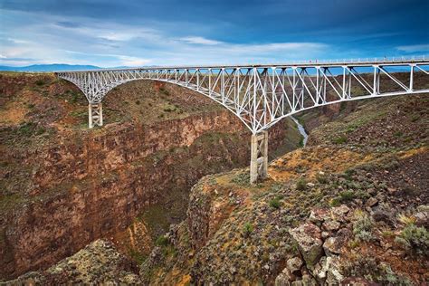 The Rio Grande River Gorge Bridge West Of Taos New Mexico Southwest