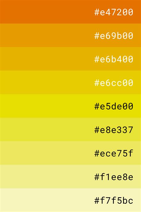 Yellow Color Palette Color Palette Yellow Hex Color Palette Color