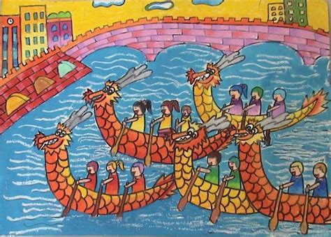 Dragon boat festival chinese dragon the boat race. how to draw a dragon boat | Dragon boat festival, Dragon ...
