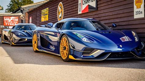 Koenigsegg Regera And Agera RS With Blue Carbon Finish, Gold Accents Meet