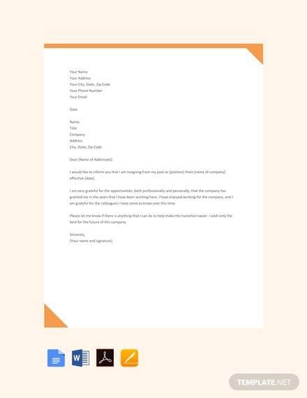 Resignation Letter Personal Reason For Your Needs Letter Template
