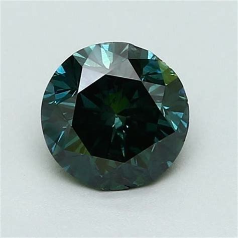 Diamant 114 Ct Rond Fancy Deep Greenish Blue Color Catawiki
