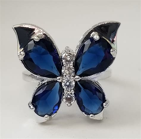 ️gorgeous Sapphire Gemstone Butterfly Ring Affordable