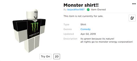 A Basic Monster T Shirt Roblox