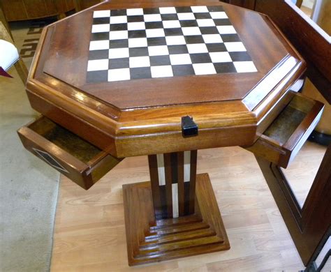 Browse the game room section at costco.com to find great deals on everything from arcade games and billiard tables to foosball, air hockey, and table tennis! Art Deco Game table Chess Checkers Backgammon | Small ...