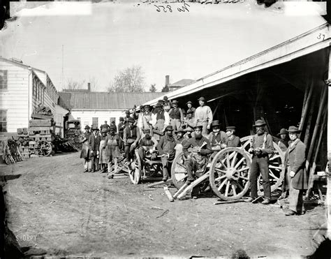 Shorpy Historic Picture Archive Wheelwright Shop 1862 High