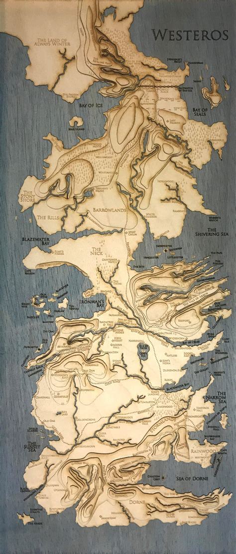 Map Of Westeros From Game Of Thrones Maps Of The World