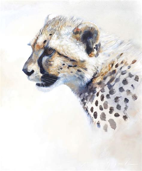 Cheetah Oil Painting By Amy Sandys Lumsdaine Wildlife Artist In Kenya