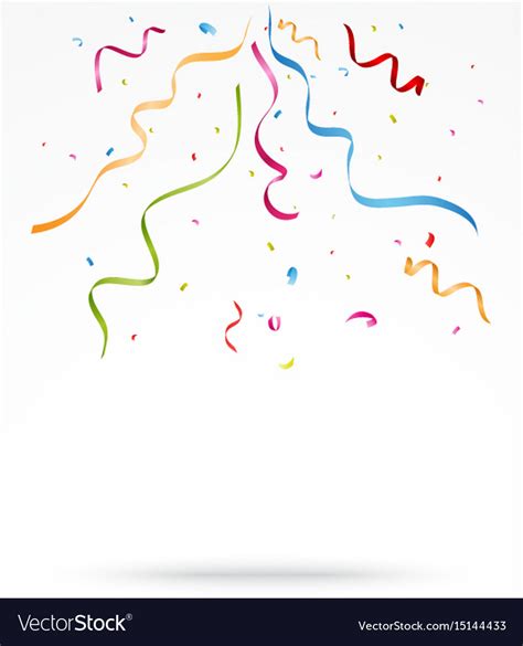 Colorful Party Confetti On White Background Vector Image