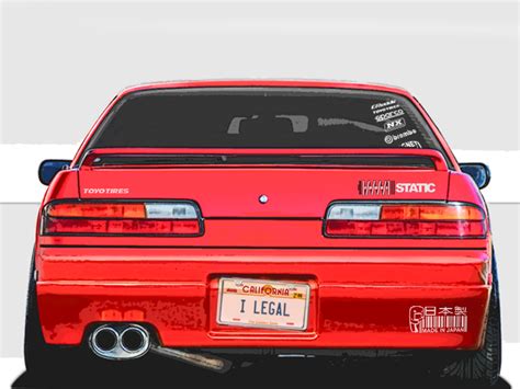 Nissan Silvia S13 Animated Japan Cartoon N Import Cars Carson Animated