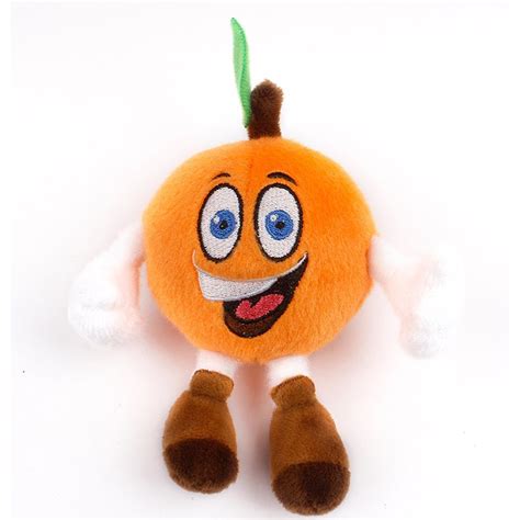 15cm Standing Stuffed Keychain Toy Orange Fruit Plush China