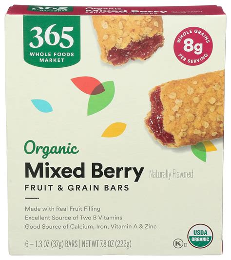 Buy 365 By Whole Foods Market Bar Cereal Mixed Berry Low Fat Organic 6