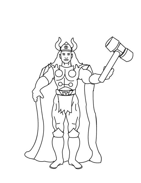 Thor coloring pages flying coloring4free. Pin on Comic Book Coloring Pages