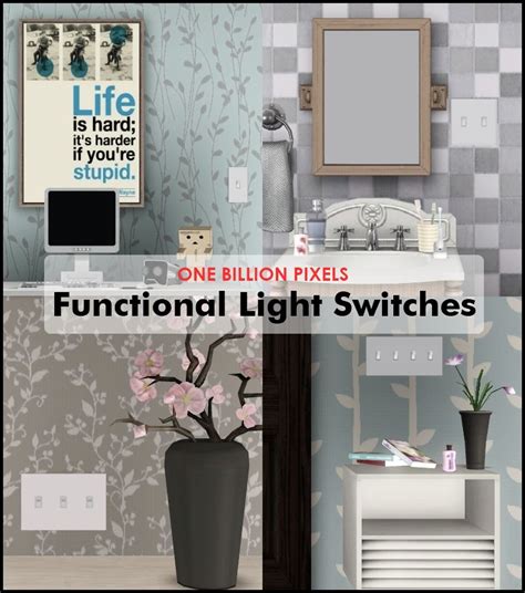 One Billion Pixels Functional Light Switches Light Switch Sims