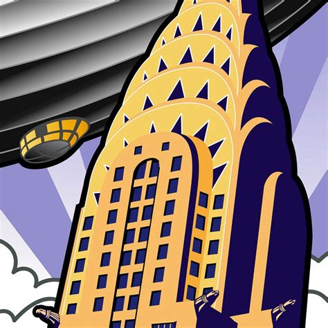 Chrysler Building New York City Manhattan Print Poster Art Etsy