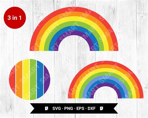 Rainbows Svg Cricut Cut Files Silhouette Layered Files Etsy