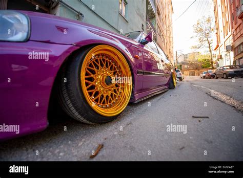 Beautiful Purple Car Stock Photo Alamy
