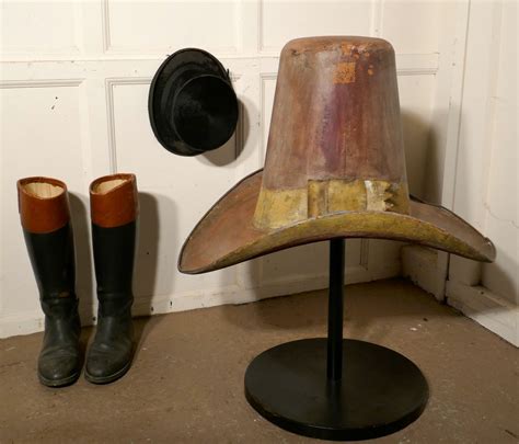 19th Century Giant American 10 Gallon Hat Original Shop Metal Trade