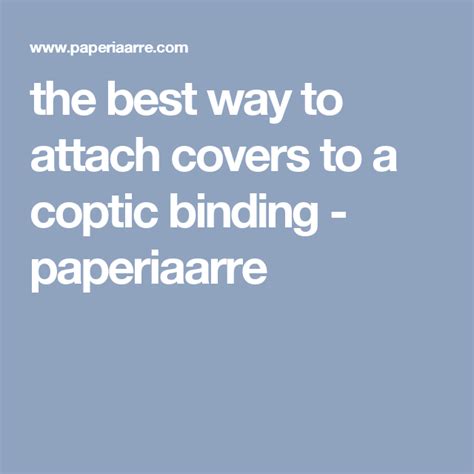 The Best Way To Attach Covers To A Coptic Binding — Paperiaarre Bookbinding Tutorial Coptic