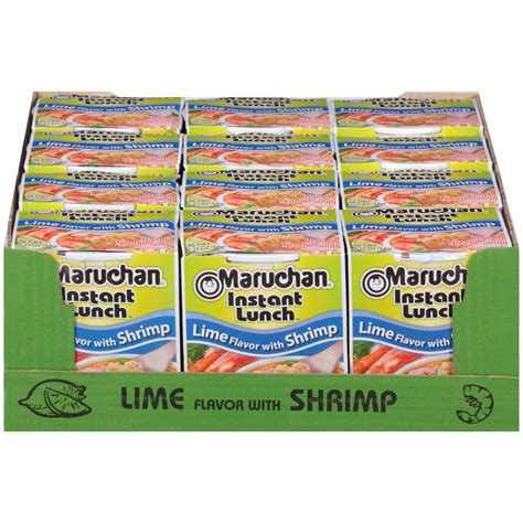 12 Packs Maruchan Lime With Shrimp Instant Lunch Ramen Noodles 225