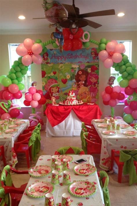 Strawberry Shortcake Themed Birthday Party 1st Birthday Party For Girls