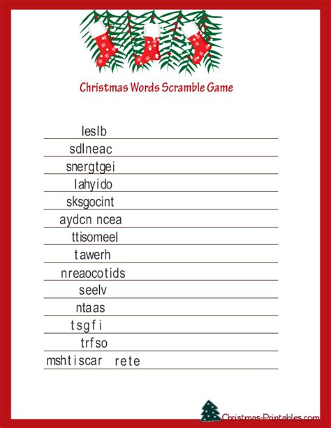 They are free to use for any purpose and are santa claus approved to get children into the spirit of christmas. 26 Christmas Word Scrambles For You | KittyBabyLove.com