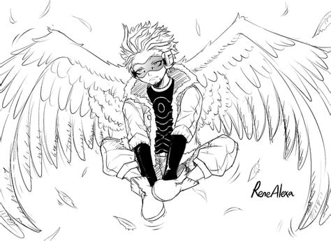 My Hero Academia Coloring Pages Hawks Coloring Pages
