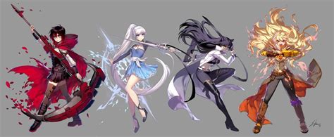 Rwby V5 Character Arts By Einlee
