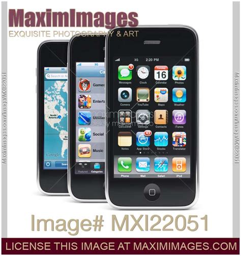 Stock Photo Apple Iphone 3gs 3g Smartphones Maximimages