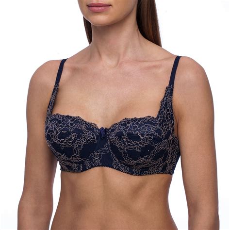 Balconette Bra Push Up Demi Underwire Sexy Lace T Shirt Plus Size Shelf