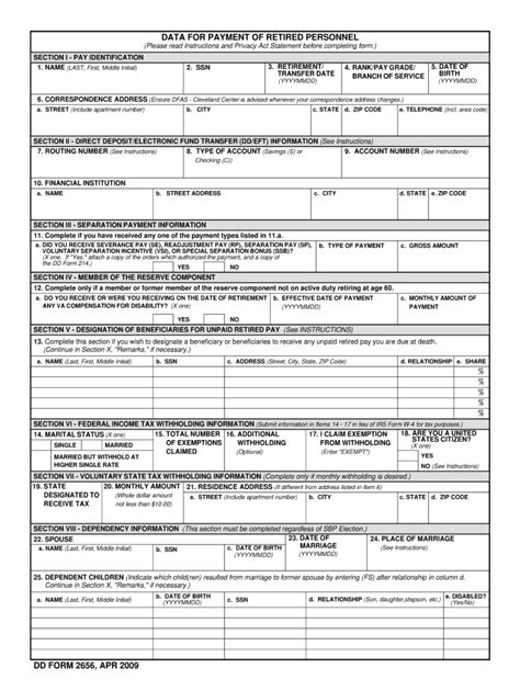 Dd Form 2656 2009 Fill Out And Sign Online Dochub