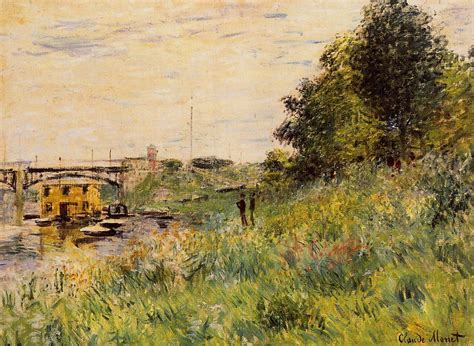 The Banks Of The Seine At The Argenteuil Bridge 1874 Painting Claude