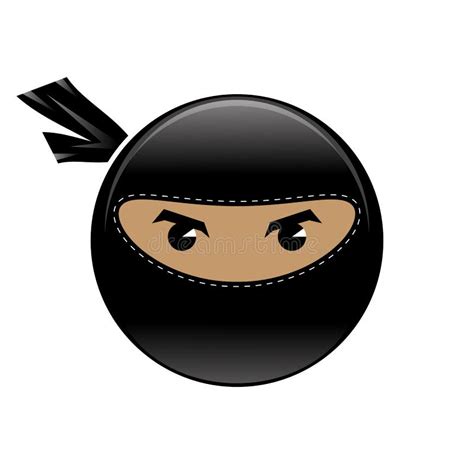 Ninja Face Logo Vector Template Illustration Stock Vector