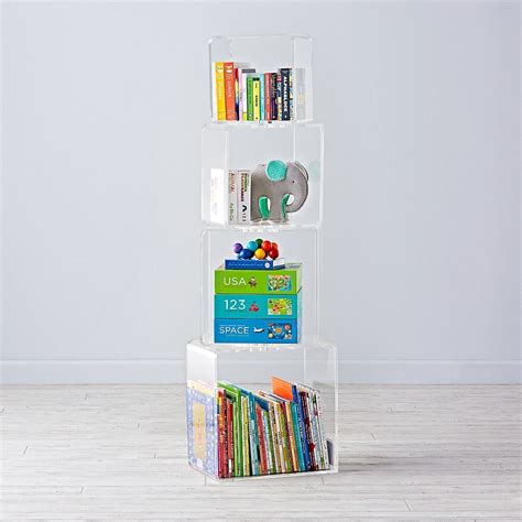 Block Tower Acrylic Bookcase Reviews Crate And Barrel In 2020