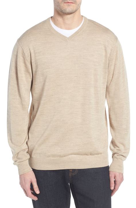 Cutter And Buck Douglas Merino Wool Blend V Neck Sweater Online Only