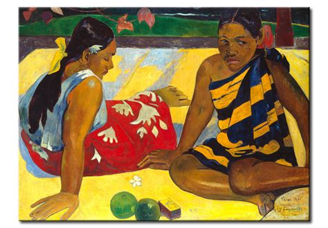 Quadro Two Tahiti Women Paul Gauguin Reprodu Es